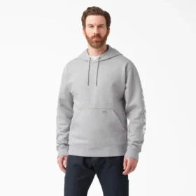 Felpa con cappuccio idrorepellente e logo sulle maniche