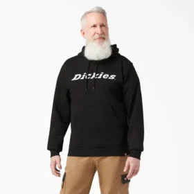 Felpa con cappuccio in pile con logo script Felpa con cappuccio in pile con logo script