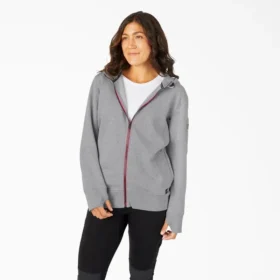 Felpa con cappuccio in pile con zip integrale da lavoro per donna Felpa con cappuccio in pile con zip integrale da lavoro per donna