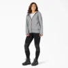 Felpa con cappuccio in pile con zip integrale da lavoro per donna
