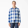Giacca a camicia con cappuccio in flanella da donna Giacca a camicia con cappuccio in flanella da donna