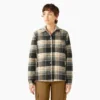 Giacca a camicia con cappuccio in flanella da donna Giacca a camicia con cappuccio in flanella da donna