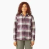 Giacca a camicia con cappuccio in flanella da donna Giacca a camicia con cappuccio in flanella da donna