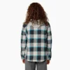 Giacca a camicia con cappuccio in flanella da donna Giacca a camicia con cappuccio in flanella da donna