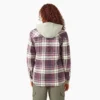 Giacca a camicia con cappuccio in flanella da donna Giacca a camicia con cappuccio in flanella da donna