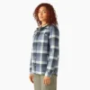 Giacca a camicia con cappuccio in flanella da donna Giacca a camicia con cappuccio in flanella da donna