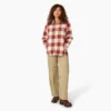 Giacca a camicia con cappuccio in flanella da donna Giacca a camicia con cappuccio in flanella da donna