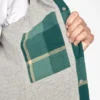 Giacca a camicia con cappuccio in flanella da donna Giacca a camicia con cappuccio in flanella da donna
