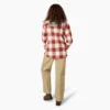 Giacca a camicia con cappuccio in flanella da donna Giacca a camicia con cappuccio in flanella da donna
