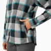Giacca a camicia con cappuccio in flanella da donna Giacca a camicia con cappuccio in flanella da donna