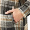 Giacca a camicia con cappuccio in flanella da donna Giacca a camicia con cappuccio in flanella da donna