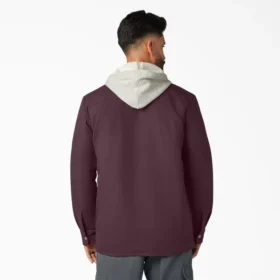 Giacca a camicia con cappuccio in tela di cotone