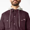 Giacca a camicia con cappuccio in tela di cotone