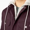 Giacca a camicia con cappuccio in tela di cotone