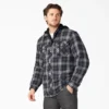 Giacca-camicia con cappuccio in flanella Giacca-camicia con cappuccio in flanella