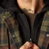 Giacca-camicia con cappuccio in flanella Giacca-camicia con cappuccio in flanella