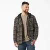 Giacca-camicia con cappuccio in flanella idrorepellente
