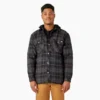 Giacca-camicia con cappuccio in flanella idrorepellente