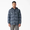 Giacca-camicia con cappuccio in flanella idrorepellente