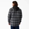 Giacca-camicia con cappuccio in flanella idrorepellente