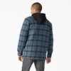 Giacca-camicia con cappuccio in flanella idrorepellente