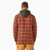 Giacca-camicia con cappuccio in flanella idrorepellente