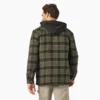 Giacca-camicia con cappuccio in flanella idrorepellente