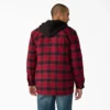 Giacca-camicia con cappuccio in flanella idrorepellente
