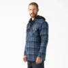 Giacca-camicia con cappuccio in flanella idrorepellente