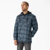 Giacca-camicia con cappuccio in flanella idrorepellente