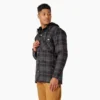 Giacca-camicia con cappuccio in flanella idrorepellente