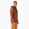 Giacca-camicia con cappuccio in flanella idrorepellente