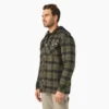 Giacca-camicia con cappuccio in flanella idrorepellente