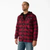 Giacca-camicia con cappuccio in flanella idrorepellente