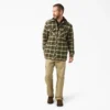 Giacca-camicia con cappuccio in flanella idrorepellente