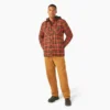 Giacca-camicia con cappuccio in flanella idrorepellente