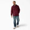 Giacca-camicia con cappuccio in flanella idrorepellente