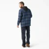 Giacca-camicia con cappuccio in flanella idrorepellente