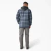 Giacca-camicia con cappuccio in flanella idrorepellente