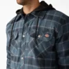 Giacca-camicia con cappuccio in flanella idrorepellente