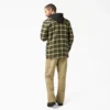 Giacca-camicia con cappuccio in flanella idrorepellente
