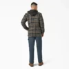 Giacca-camicia con cappuccio in flanella idrorepellente
