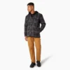 Giacca-camicia con cappuccio in flanella idrorepellente