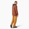 Giacca-camicia con cappuccio in flanella idrorepellente