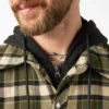 Giacca-camicia con cappuccio in flanella idrorepellente