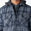 Giacca-camicia con cappuccio in flanella idrorepellente