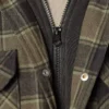 Giacca-camicia con cappuccio in flanella idrorepellente