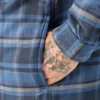Giacca-camicia con cappuccio in flanella idrorepellente