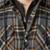 Giacca-camicia con cappuccio in flanella idrorepellente