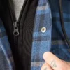 Giacca-camicia con cappuccio in flanella idrorepellente